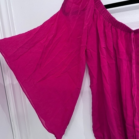 Guess by Marciano pink silk bodysuit hot pink size xs - Picture 2 of 8